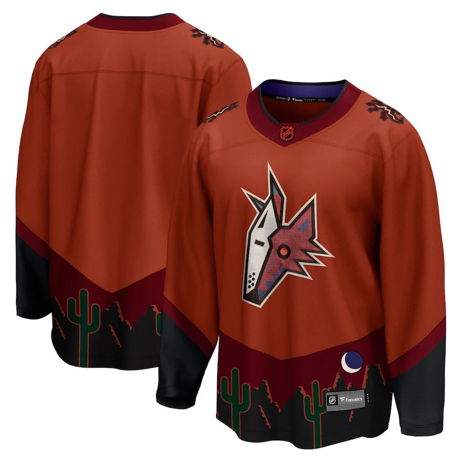 Men Arizona Coyotes Fanatics Branded Burnt Orange Special Edition Breakaway Blank NHL Jersey->arizona coyotes->NHL Jersey